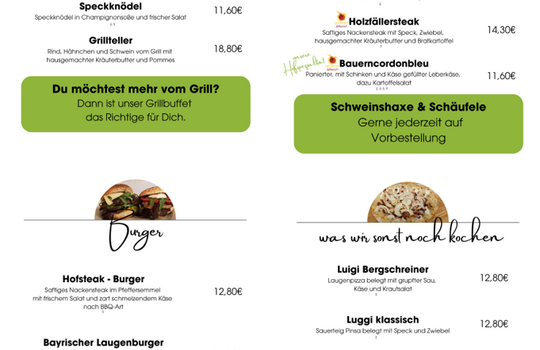 Brotzeitkarte Bergschreinerhof