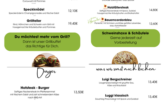 Brotzeitkarte Bergschreinerhof