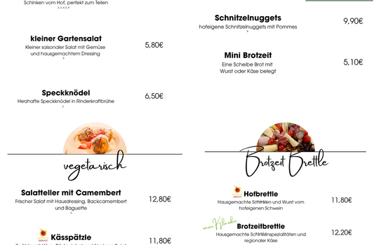 Brotzeitkarte Bergschreinerhof